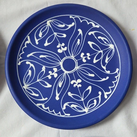 Lidia Barth Tihany 9.5 Hungary Glaze Pottery Petite Wall Plates Set of 6